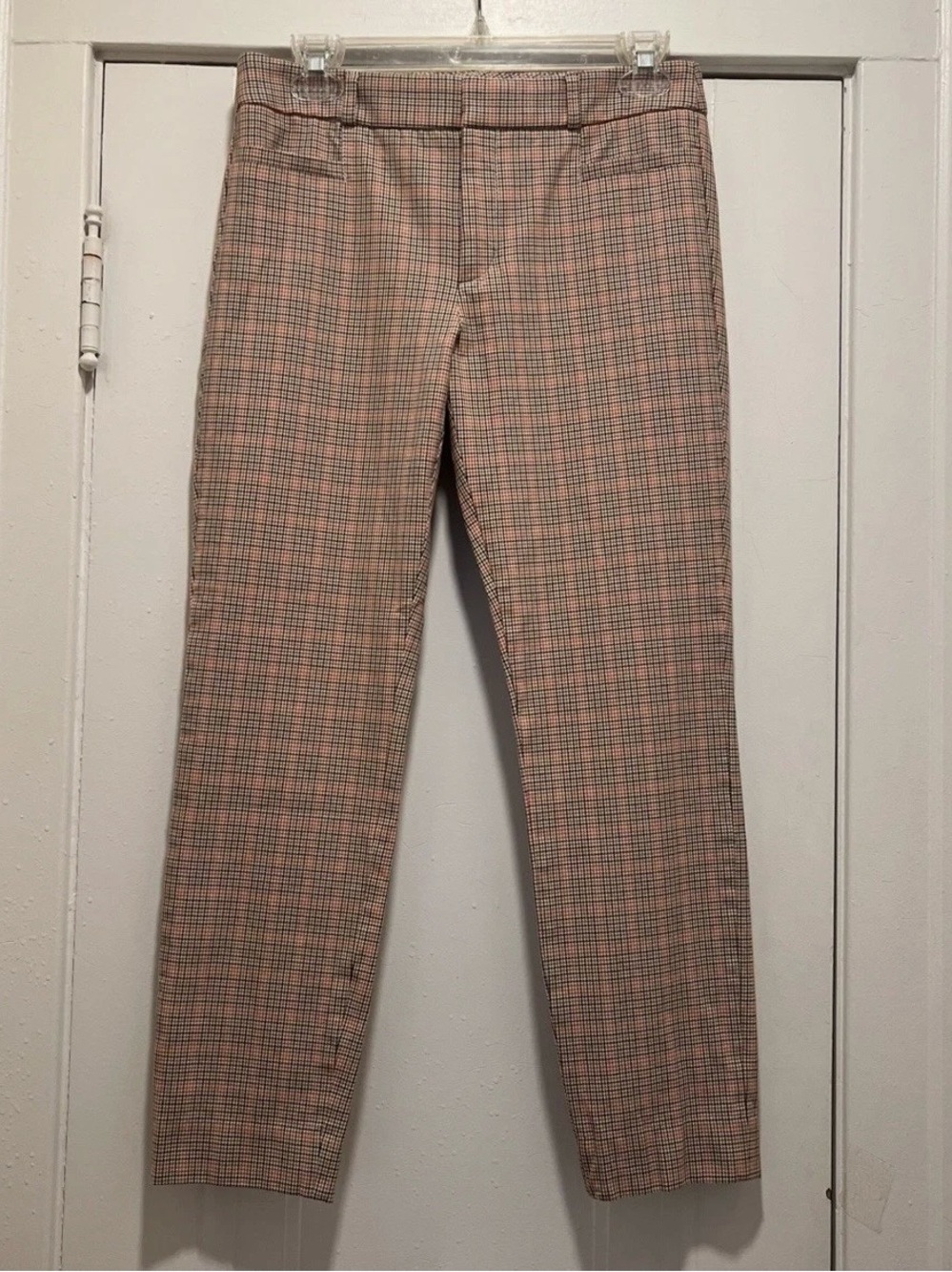 Banana Republic Sloan Slim Fit Houndstooth Preppy Fall Academia Ankle Pant Sz 4